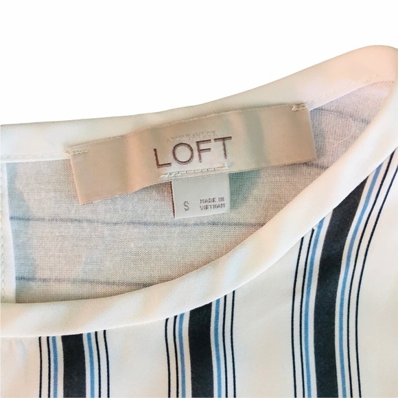 LOFT - WOMENS NAVY & WHITE STRIPED TANK SZ S - Picture 6 of 8